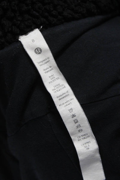 Lululemon Womens Black High Neck Zip Jacket Long Sleeve Outdoor Size 8