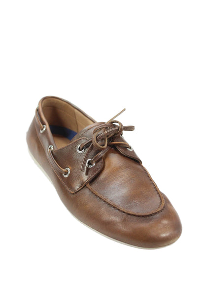 Sperry Women's Leather Round Toe Lace Up Boat Shoes Brown Size 8