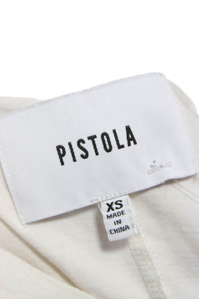 Pistola Womens Basic White Cotton Sleeveless Crew Neck T-Shirt Size XS