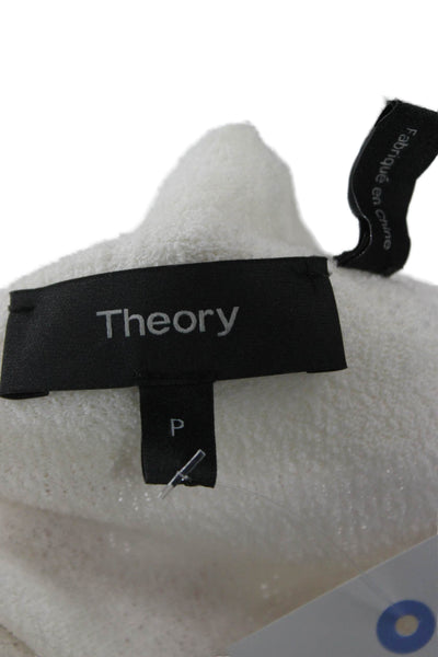Theory Unisex Cardigan Sweater White Long Sleeve Size PP