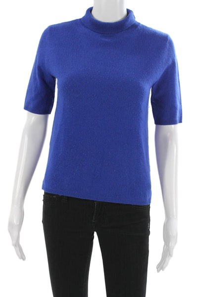 Notshy Unisex Pullover Sweater Blue Mock Neck Size S