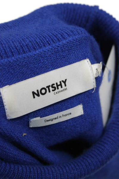 Notshy Unisex Pullover Sweater Blue Mock Neck Size S