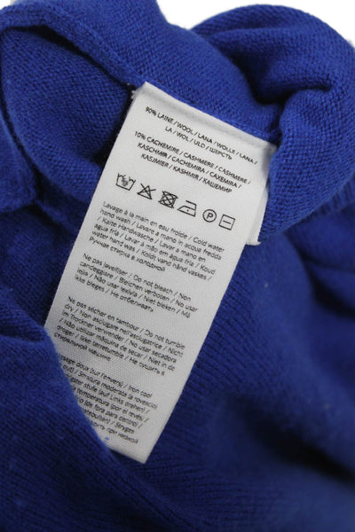 Notshy Unisex Pullover Sweater Blue Mock Neck Size S