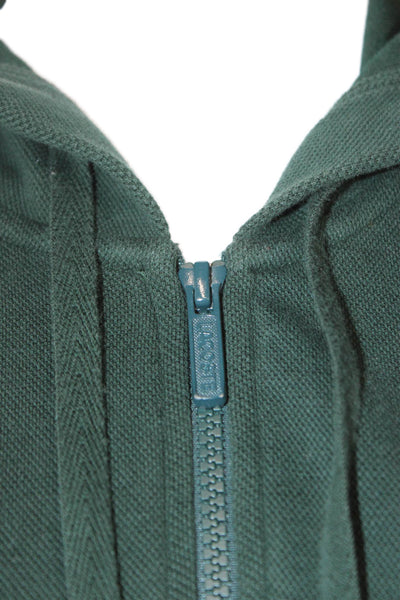 Lacoste Mens Full-Zip Long Sleeve Hoodie Green Designer Size 38