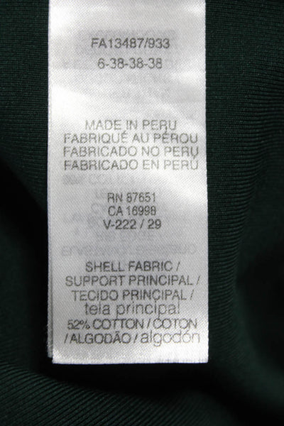 Lacoste Mens Full-Zip Long Sleeve Hoodie Green Designer Size 38