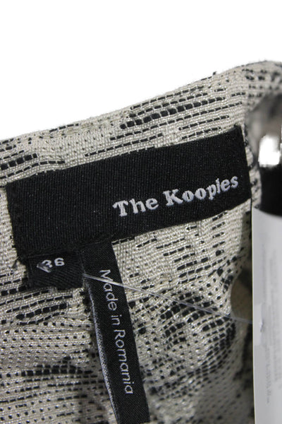 The Kooples Unisex Floral Beige Designer Polyester Shorts Size 36