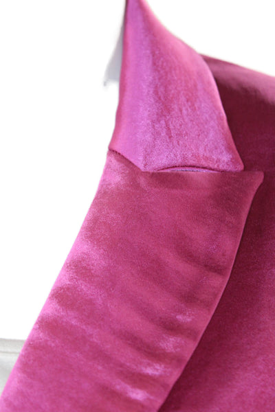 Drew Unisex Pink Collared Button 2 Piece Blazer Suit Pants Long Sleeve Size XS