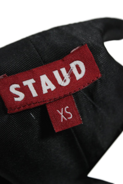 Staud Women V-Neck Black Sleeveless Vest Classic Fall Size XS