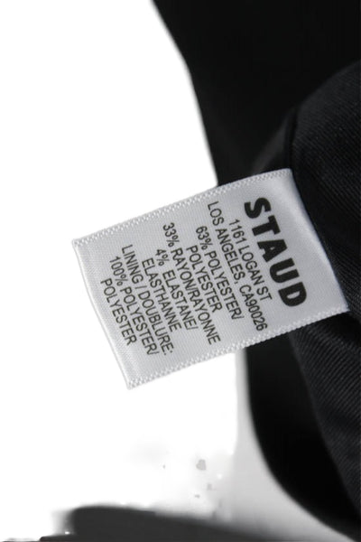 Staud Women V-Neck Black Sleeveless Vest Classic Fall Size XS