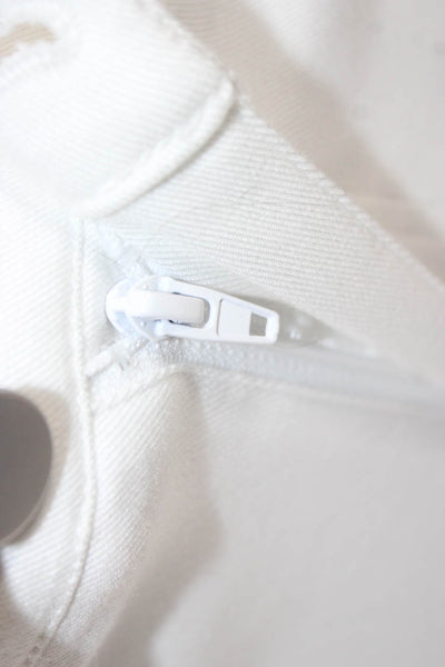 Alice + Olivia Unisex Cargo Pants White Army 50% Lyocell Size 2