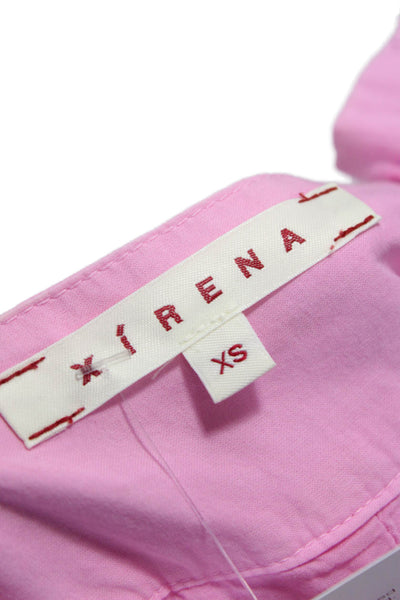 Xirena Womens Sundress Pink Square Neck Cotton Mid Calf Size XS