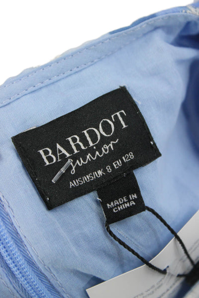 Bardot Girls Odette Long Sleeve Mini Dress Blue Size 8