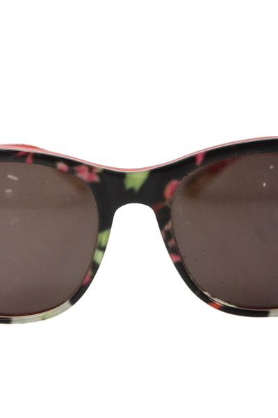 Escada Womens Printed Embellished Black Lenses 53mm 19mm 140mm Red Sunglasses