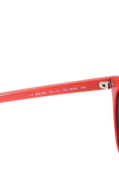 Escada Womens Printed Embellished Black Lenses 53mm 19mm 140mm Red Sunglasses