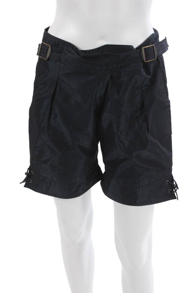 Ermanno Scervino Unisex Bermuda Shorts Black Buckle Designer Size 42