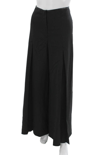 Gunex Womens Striped Dress Pants Black Zip Size 12