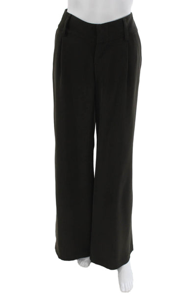 Alice + Olivia Womens Black Dress Pants Zip 100% Polyester Size 10