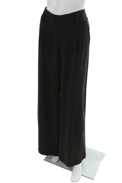 Alice + Olivia Womens Black Dress Pants Zip 100% Polyester Size 10