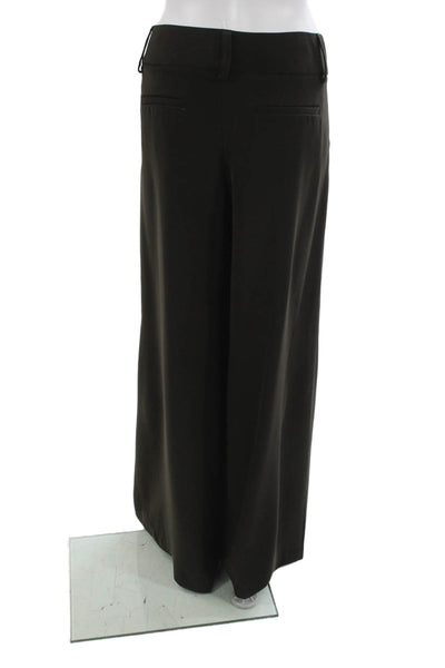 Alice + Olivia Womens Black Dress Pants Zip 100% Polyester Size 10
