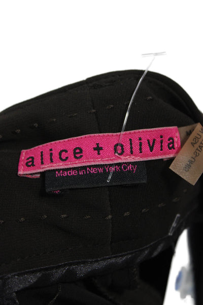 Alice + Olivia Womens Black Dress Pants Zip 100% Polyester Size 10