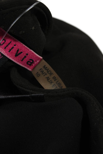 Alice + Olivia Womens Black Dress Pants Zip 100% Polyester Size 10