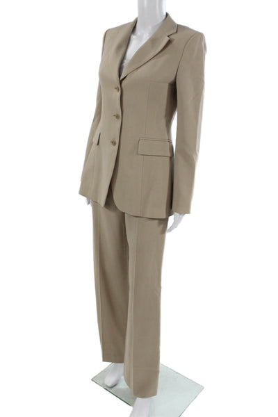 J Crew Women's Long Sleeves Two Piece Pants Suit Beige Size 4