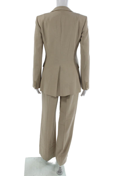 J Crew Women's Long Sleeves Two Piece Pants Suit Beige Size 4