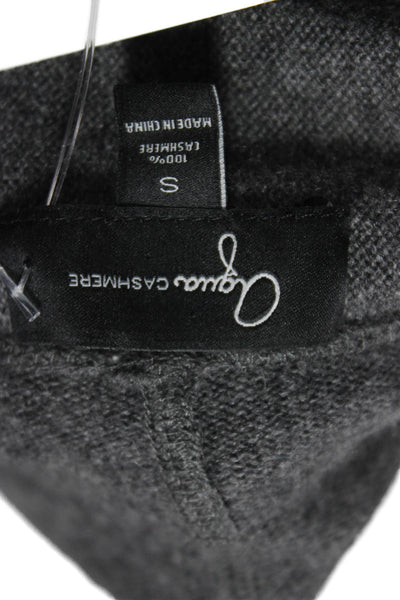 Aqua Cashmere Unisex Cardigan Dark Gray 100% Cashmere Long Sleeve Size S