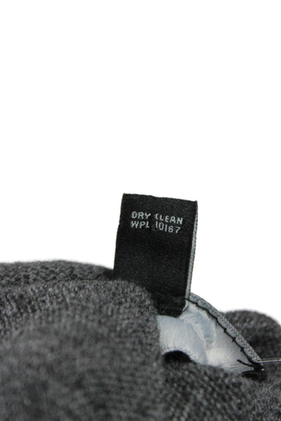 Aqua Cashmere Unisex Cardigan Dark Gray 100% Cashmere Long Sleeve Size S