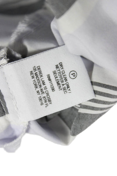 Derek Lam 10 Crosby Women Gray Shirt Dress Cotton Sleeveless Size 6