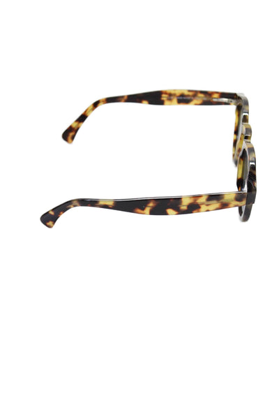 Illesteva Womens Tortoise Print Mirror Lenses 48mm 22mm 145mm Sunglasses Brown
