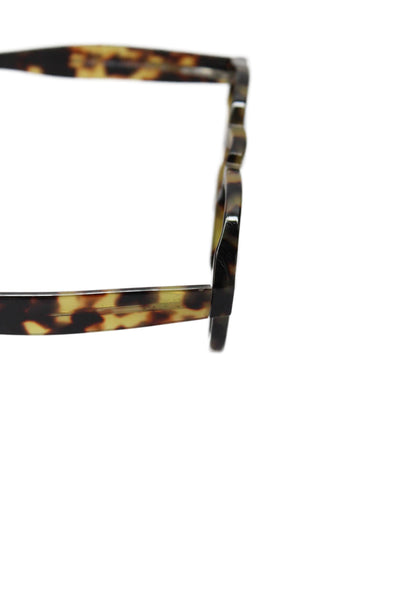Illesteva Womens Tortoise Print Mirror Lenses 48mm 22mm 145mm Sunglasses Brown