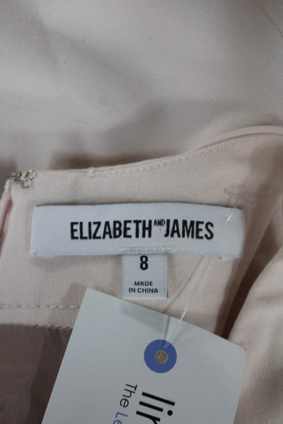 Elizabeth and James Women A-Line Fit Flare Beige Dress Sleeveless Size 8