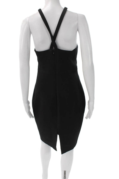Likely Women Sheath Bodycon Black Sleeveless Zip Above Knee Dress Size 10