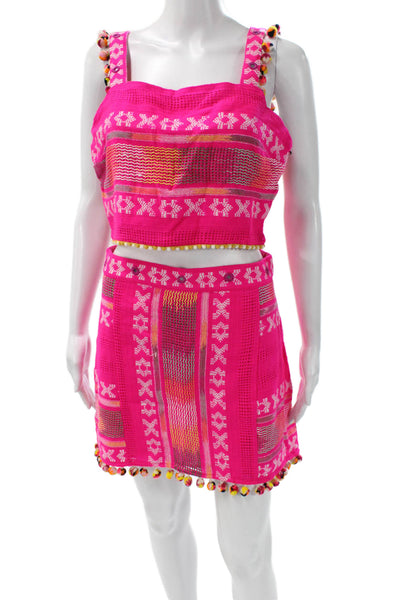 Saylor Womens Pink Sleeveless Sweetheart Mini Set Acrylic Size M