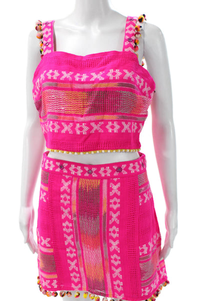 Saylor Womens Pink Sleeveless Sweetheart Mini Set Acrylic Size M