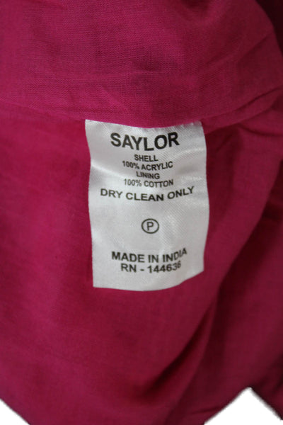 Saylor Womens Pink Sleeveless Sweetheart Mini Set Acrylic Size M