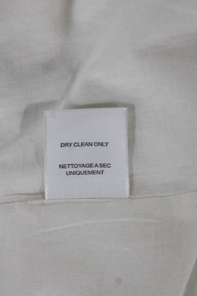 Joie Womens White Linen Collared Blazer Long Sleeve Size 6