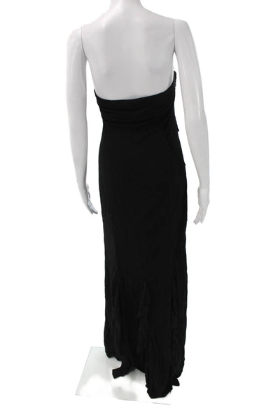 Yigal Azrouel Womens Maxi Dress Black Silk Sleeveless Size 2
