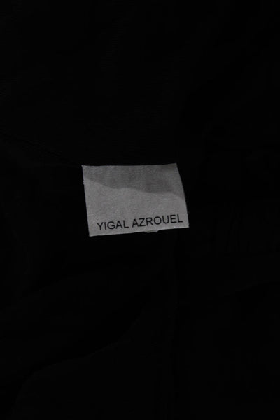 Yigal Azrouel Womens Maxi Dress Black Silk Sleeveless Size 2