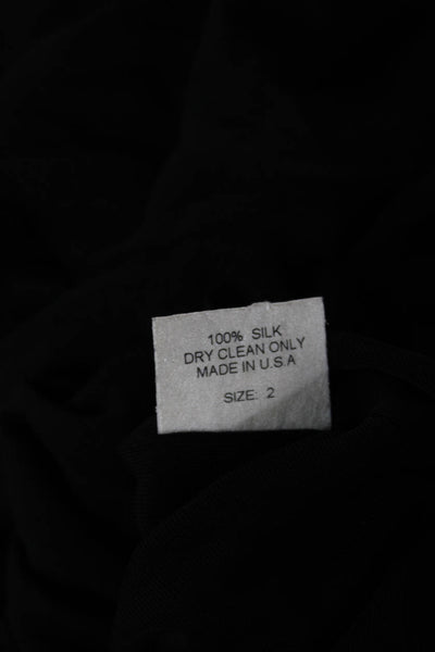 Yigal Azrouel Womens Maxi Dress Black Silk Sleeveless Size 2