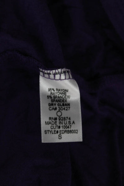 Ella Moss Women Shift Sweater Dress Purple 3/4 Sleeve Short Size S