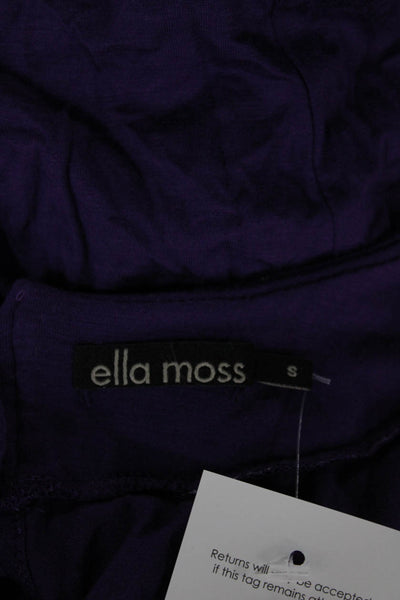 Ella Moss Women Shift Sweater Dress Purple 3/4 Sleeve Short Size S