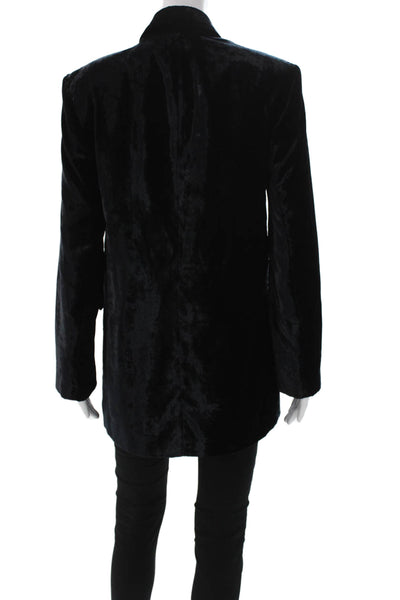 Zara Unisex Black Classic Acetate Blazer Button Long Sleeve Collared Size S