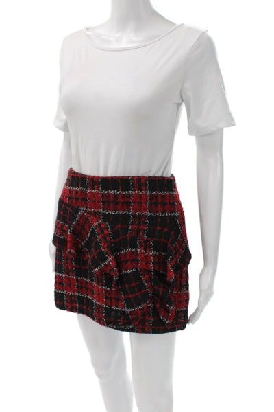 Zara Women Mini Plaid Polyester Skirt Size S