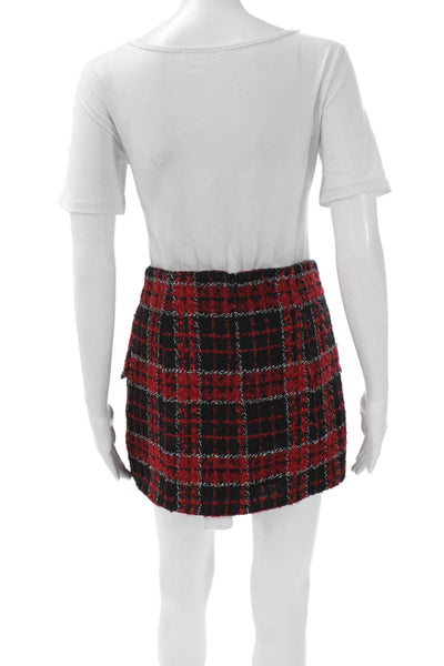 Zara Women Mini Plaid Polyester Skirt Size S