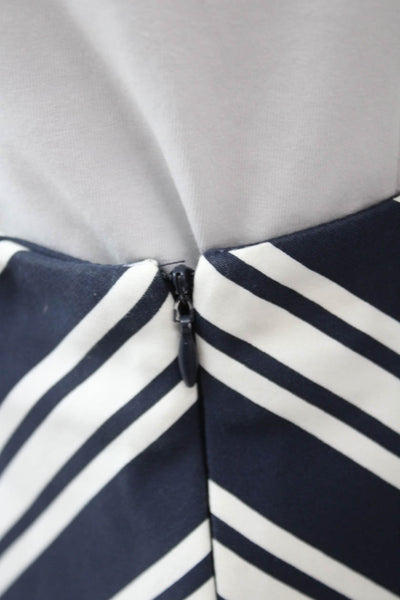 Zara Womens Mini Wrap Striped Dark Blue Skirt Size 2