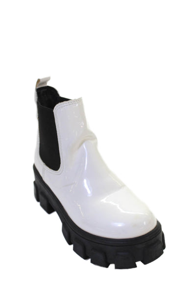 Circus by Sam Edelman Women's Round Toe Lug Sole Combat Boots White Size 6