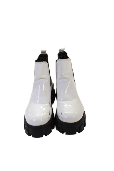 Circus by Sam Edelman Women's Round Toe Lug Sole Combat Boots White Size 6