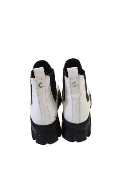 Circus by Sam Edelman Women's Round Toe Lug Sole Combat Boots White Size 6
